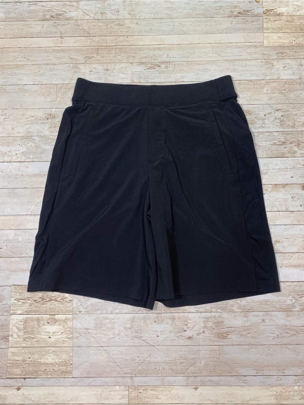 Athleta Brooklyn Bermuda Shorts Sz 6 Pull On Pockets Black Active Casual Travel